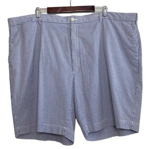 Polo Ralph Lauren Shorts Mens 50 Big x 9 Blue White Seersucker Classic Summer